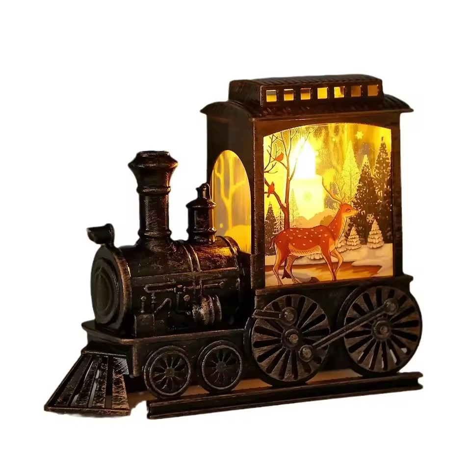 Outdoor Lighting Ideas For Party - LED Night Lights Vintage Portable Train