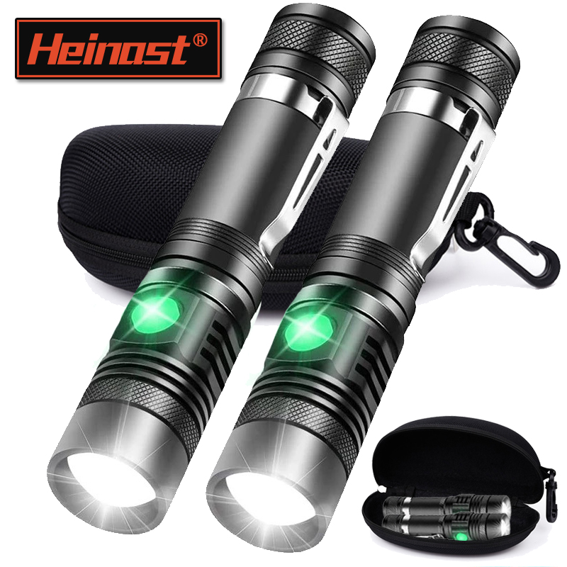 Outdoor Lighting Nearby - Rechargeable T6 Handheld Flashlight Use 18650
