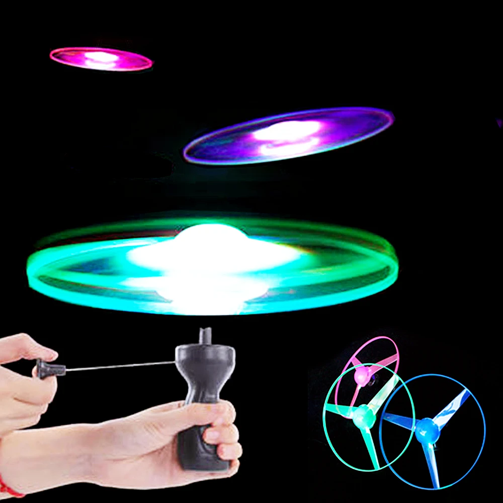 Outdoor Lighting Ideas For Party - 9A-Luminous Flying Disc Propeller Toys LED