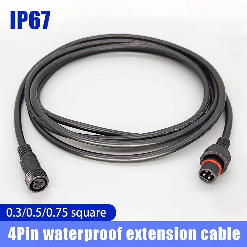 Outdoor Lighting Connectors - Male Famale Plug Cable 4Pin Waterproof