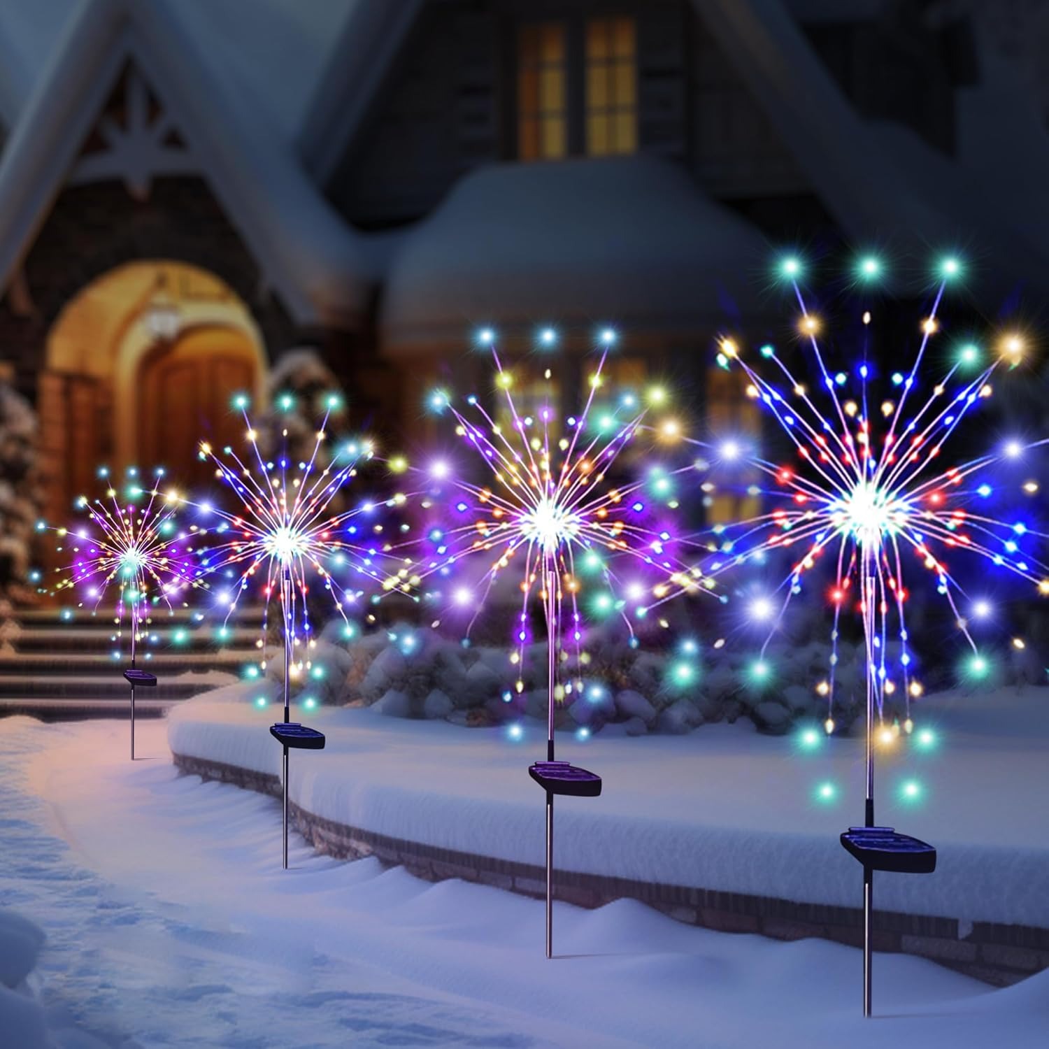Outdoor Lighting Ideas For Party - Solar LED Firework Fairy Lights Outdoor