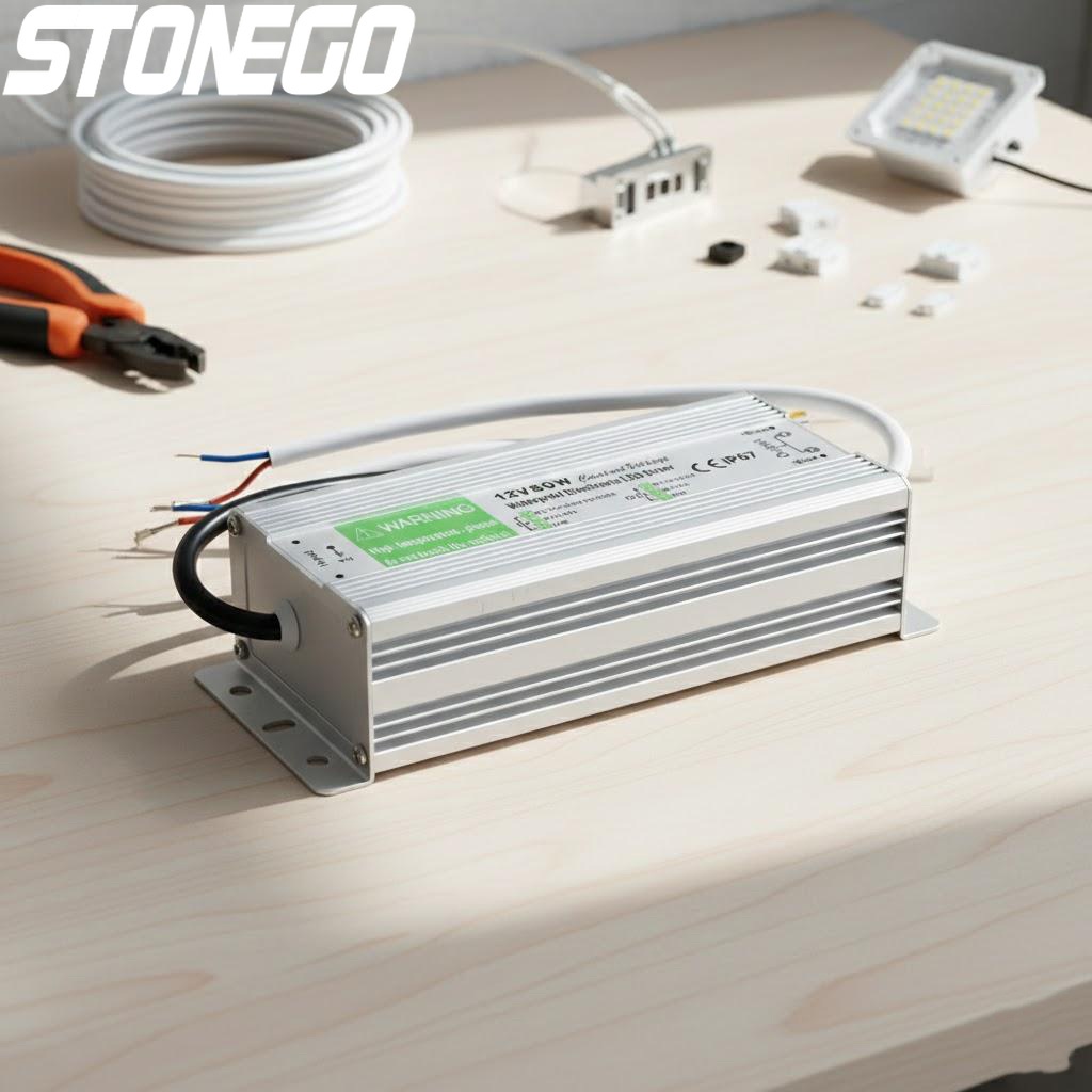 Outdoor Lighting Transformer Box - 12V24V 20W60W Waterproof IP67 LED Light