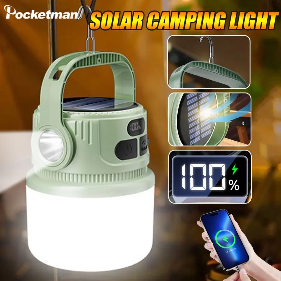 Outdoor Lighting Transformer - Solar Rechargeable Camping Lantern Portable LED