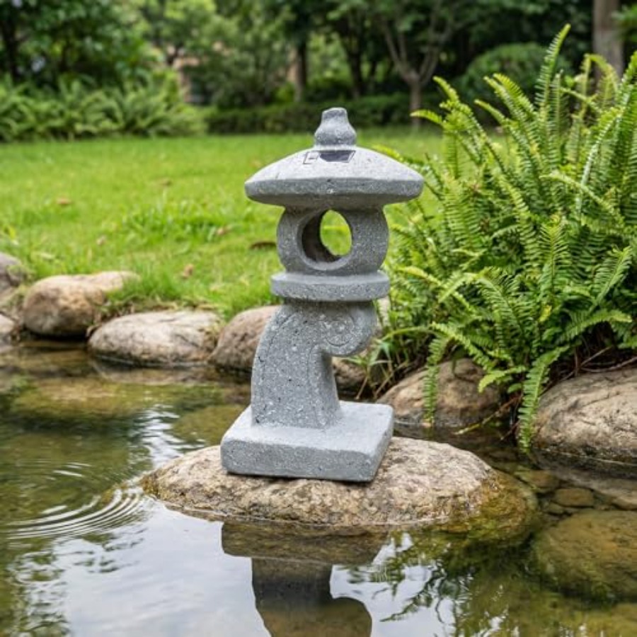 14'' High Asian Solar-Powered  - огляд і ціна Outdoor Zen Lighting