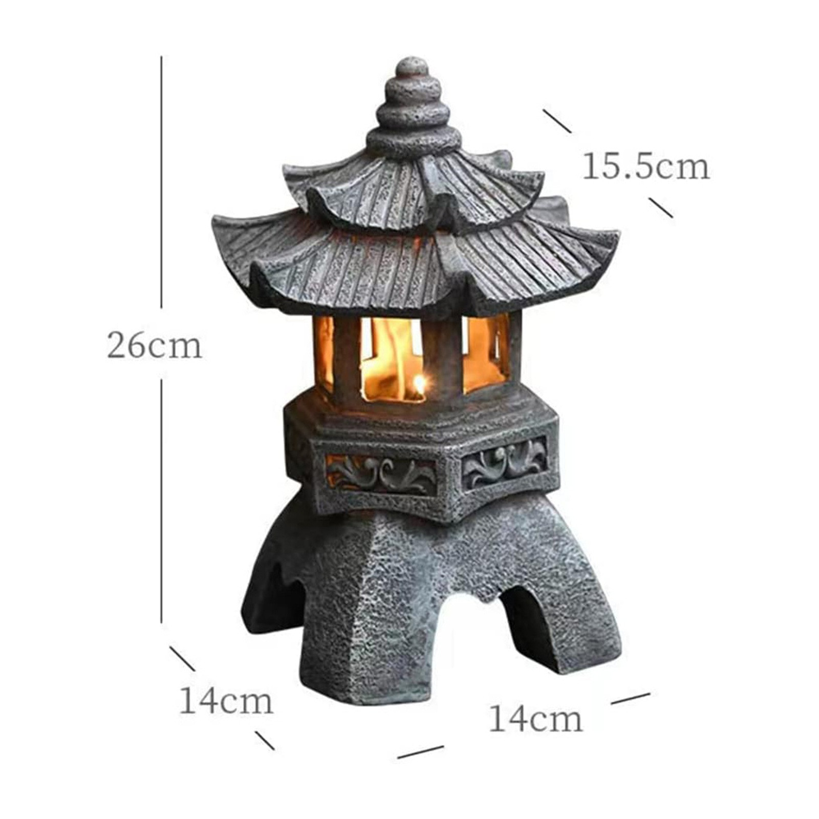 Pagoda Statues Outdoor Solar P - огляд і ціна Outdoor Zen Lighting