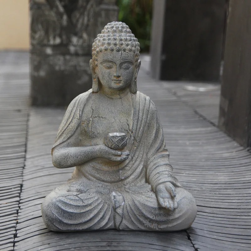 Resin Buddha Statue Sculpture  - огляд і ціна Outdoor Zen Lighting