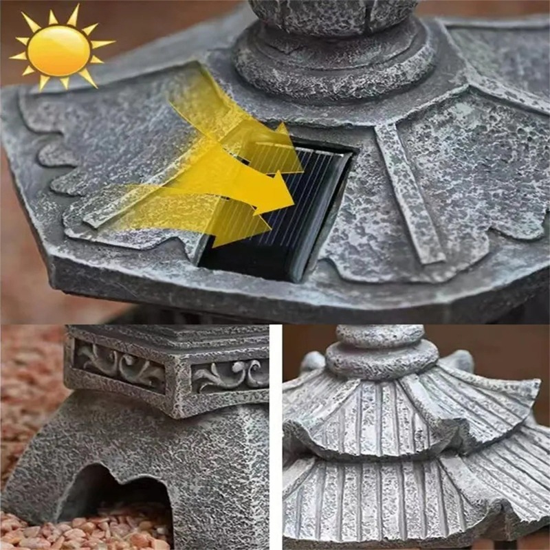 Pagoda Statues Outdoor Solar P - огляд і ціна Outdoor Zen Lighting