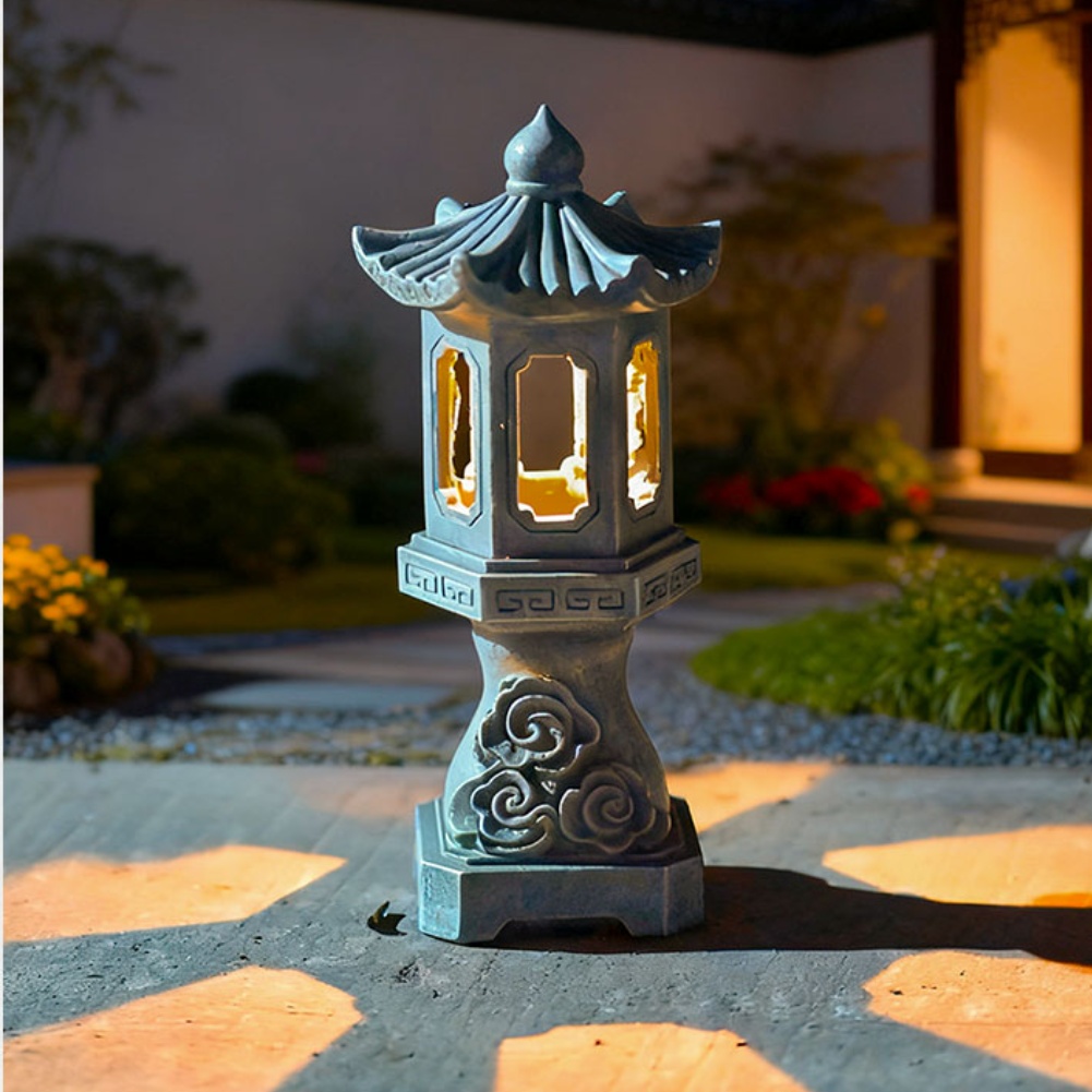 Zen Solar Pagoda Lantern with  - огляд і ціна Outdoor Zen Lighting
