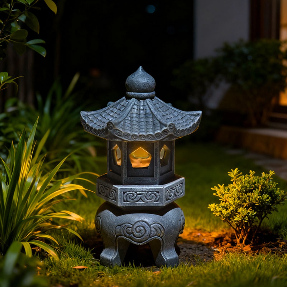 Zen Solar Pagoda Lantern with  - огляд і ціна Outdoor Zen Lighting