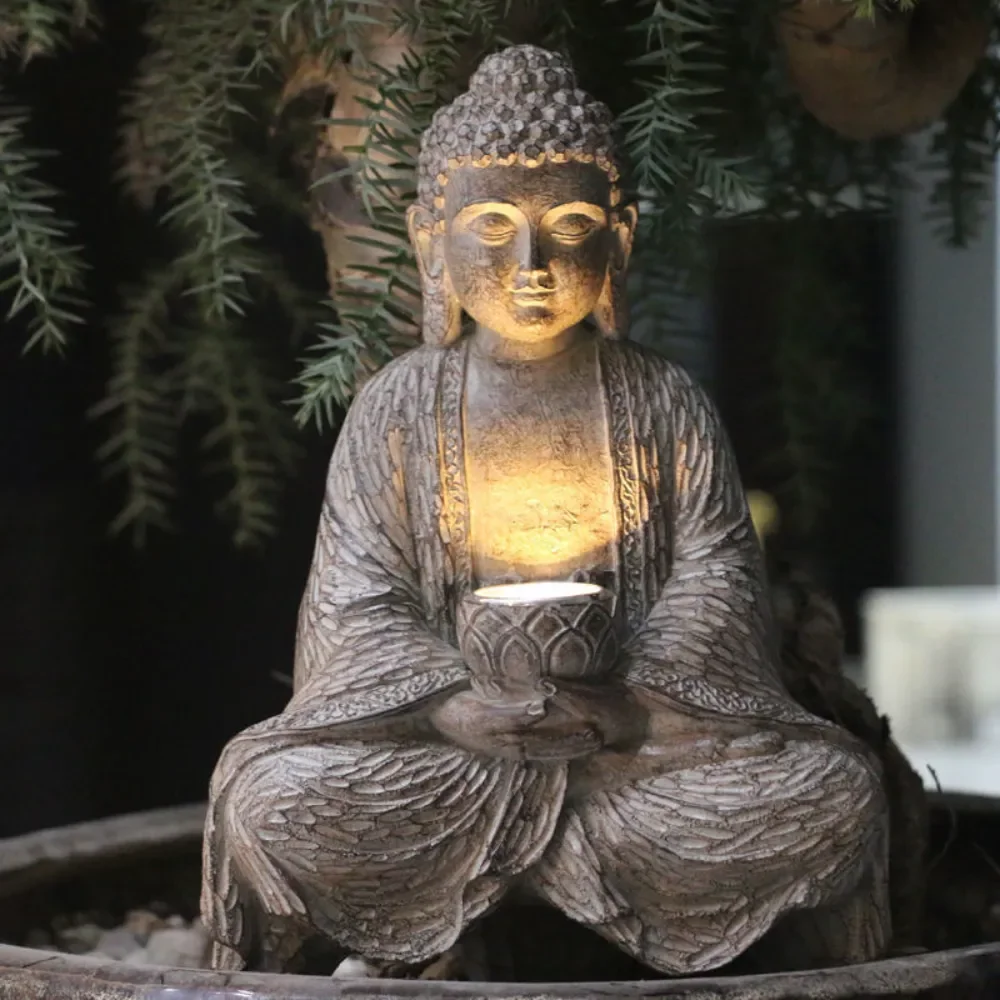 Outdoor Solar Buddha Statue Li - огляд і ціна Outdoor Zen Lighting