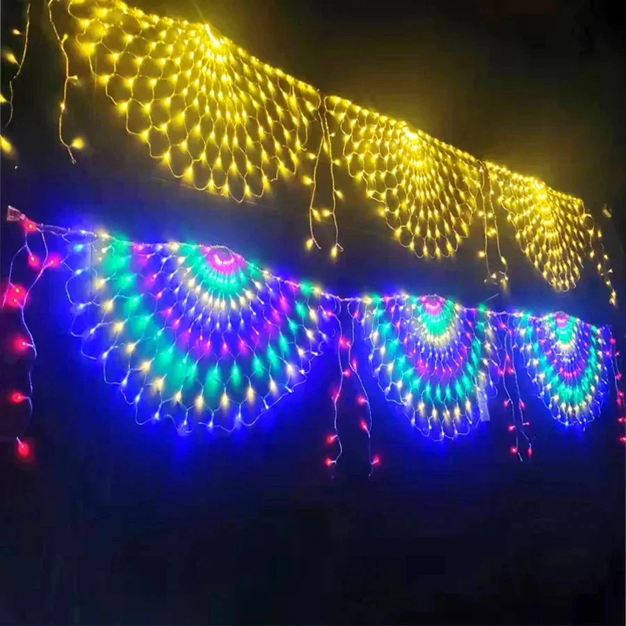 EU/US Plug 3M 3 Peacock LED Ne - огляд і ціна Outdoor Lighting Grid Screen