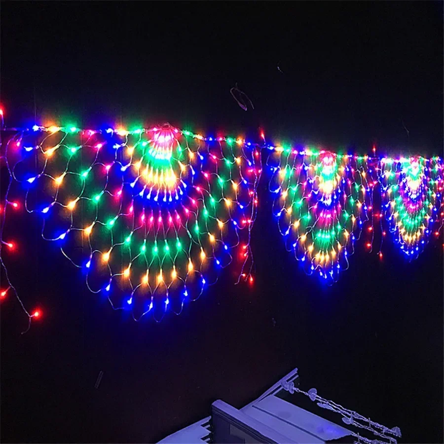 EU/US Plug 3M 3 Peacock LED Ne - огляд і ціна Outdoor Lighting Grid Screen