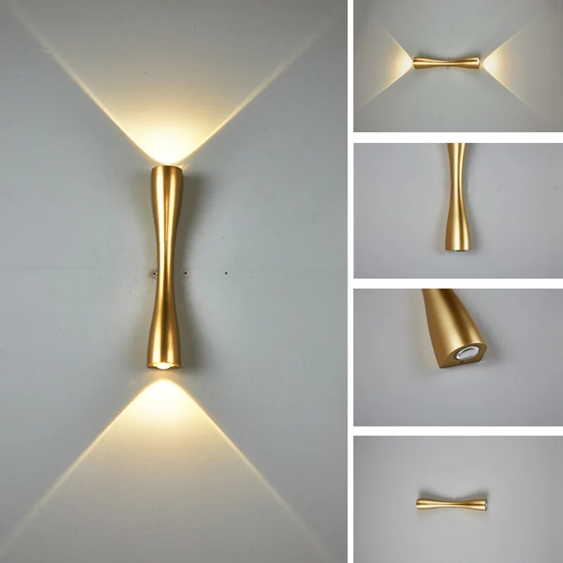 Gold LED Wall Lamp Up Down Lig - огляд і ціна Outdoor Lighting Hardwired