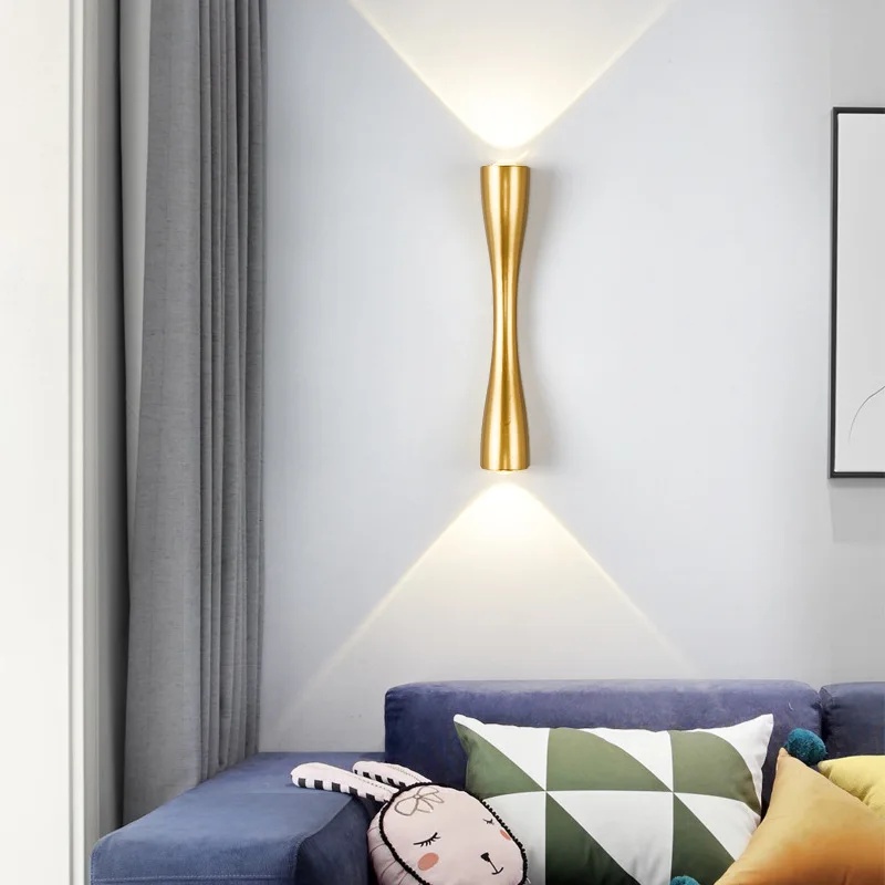 Gold LED Wall Lamp Up Down Lig - огляд і ціна Outdoor Lighting Hardwired