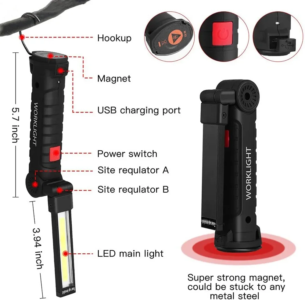 Portable COB LED Flashlight US - огляд і ціна Outdoor Lighting Portable