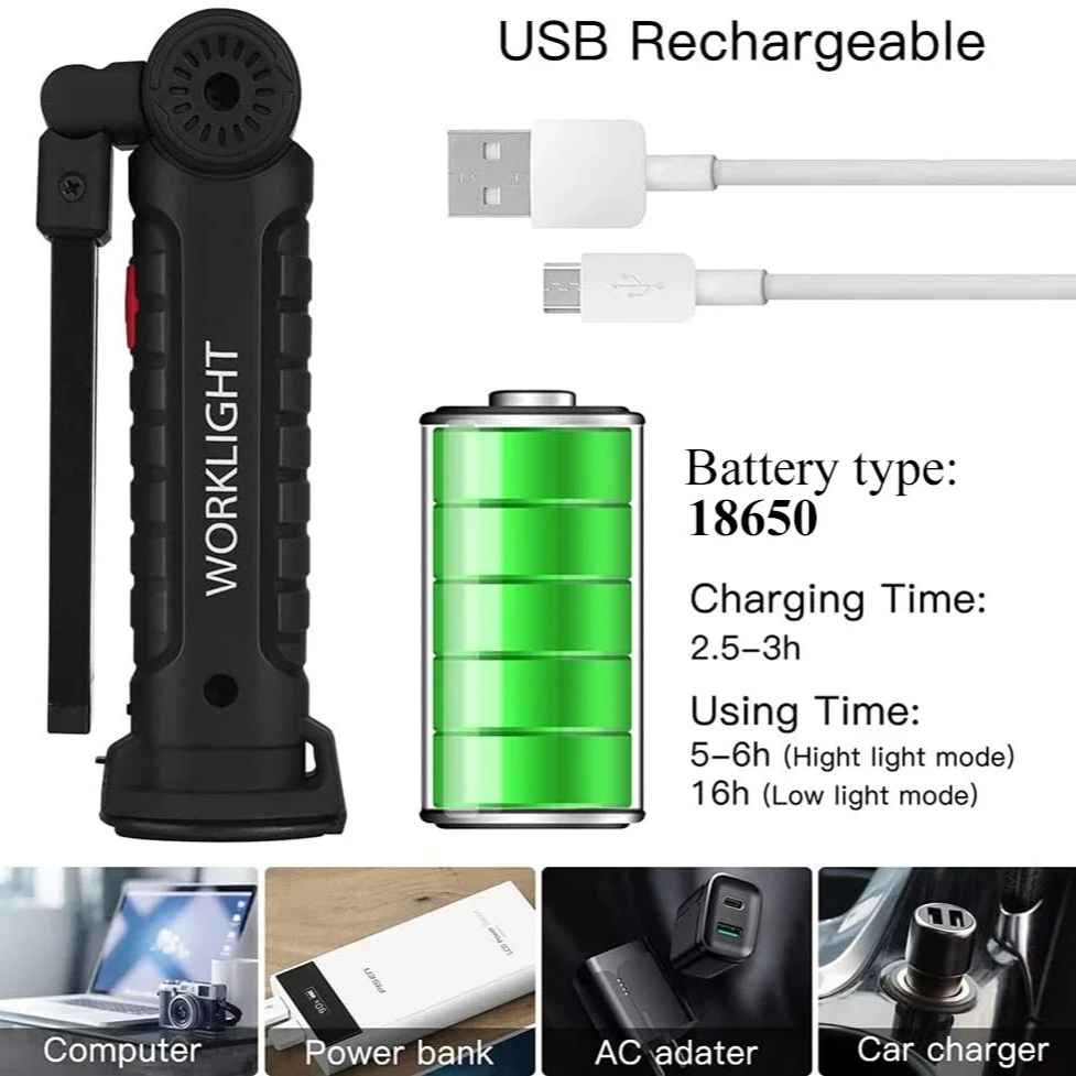 Portable COB LED Flashlight US - огляд і ціна Outdoor Lighting Portable