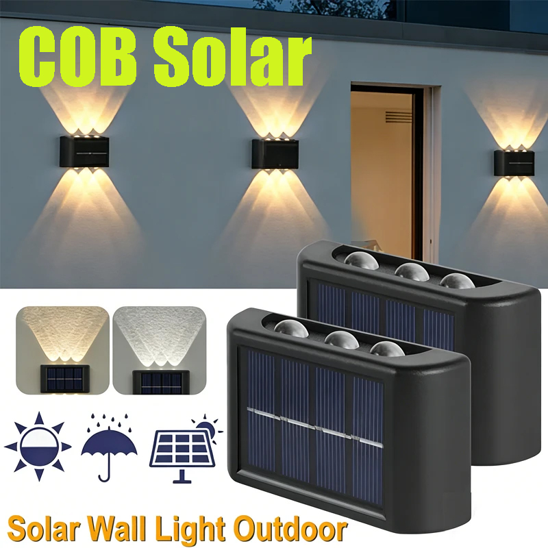 COB Solar Wall Lamp Outdoor Wa - огляд і ціна Outdoor Lighting Up And Down