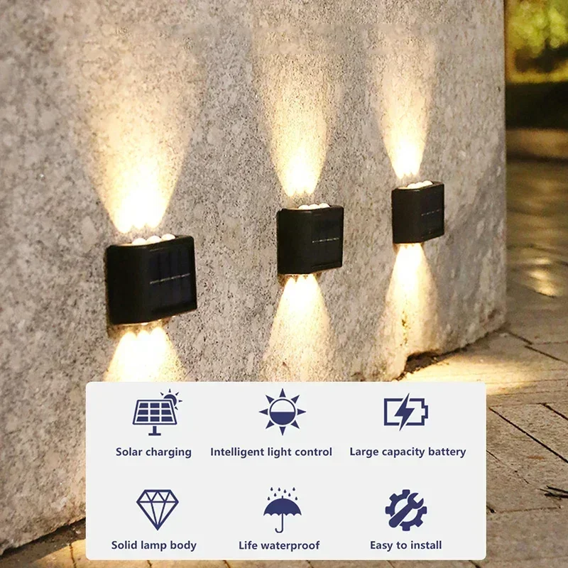 COB Solar Wall Lamp Outdoor Wa - огляд і ціна Outdoor Lighting Up And Down