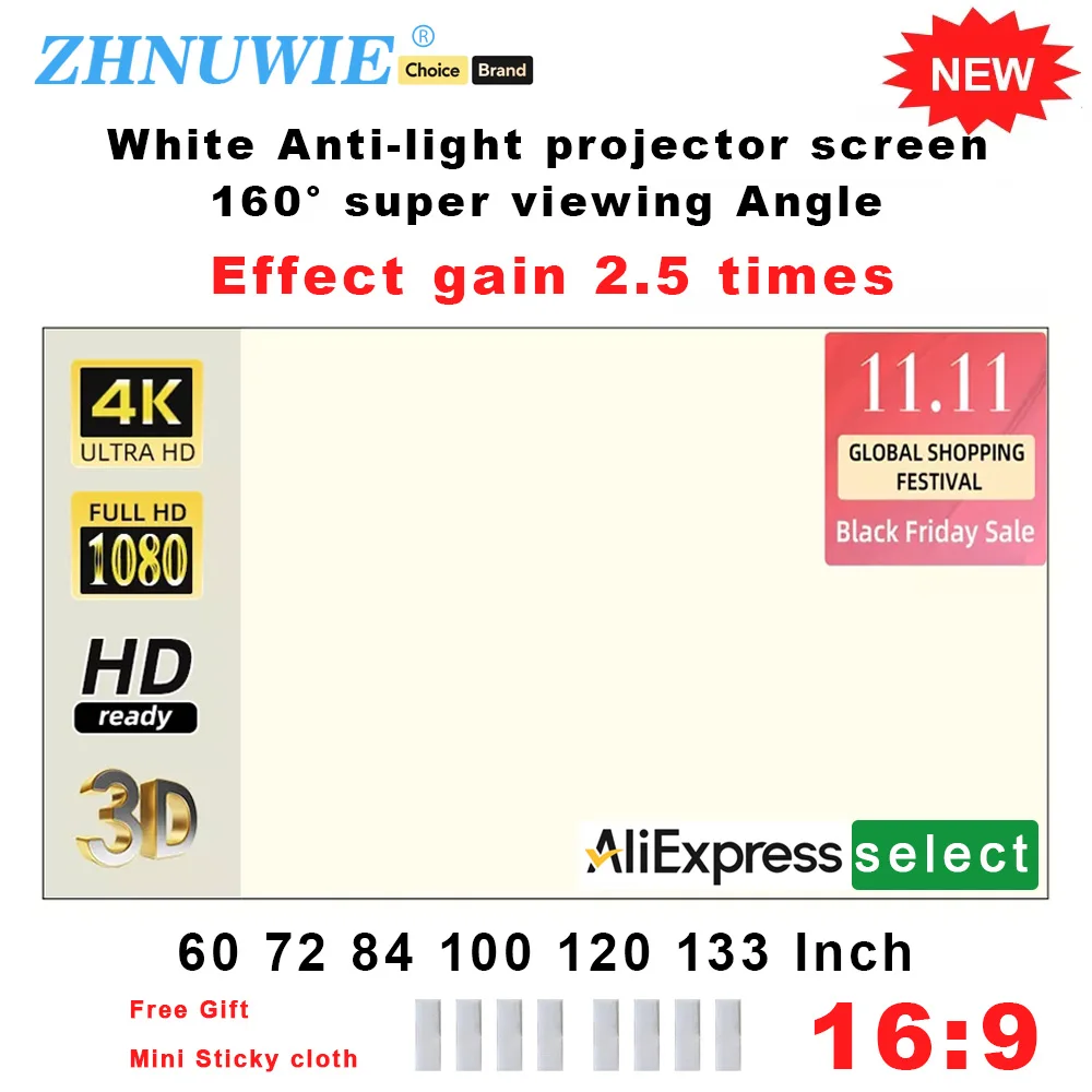 Projector Screen 16:9 High Bri - огляд і ціна Outdoor Lighting Grid Screen