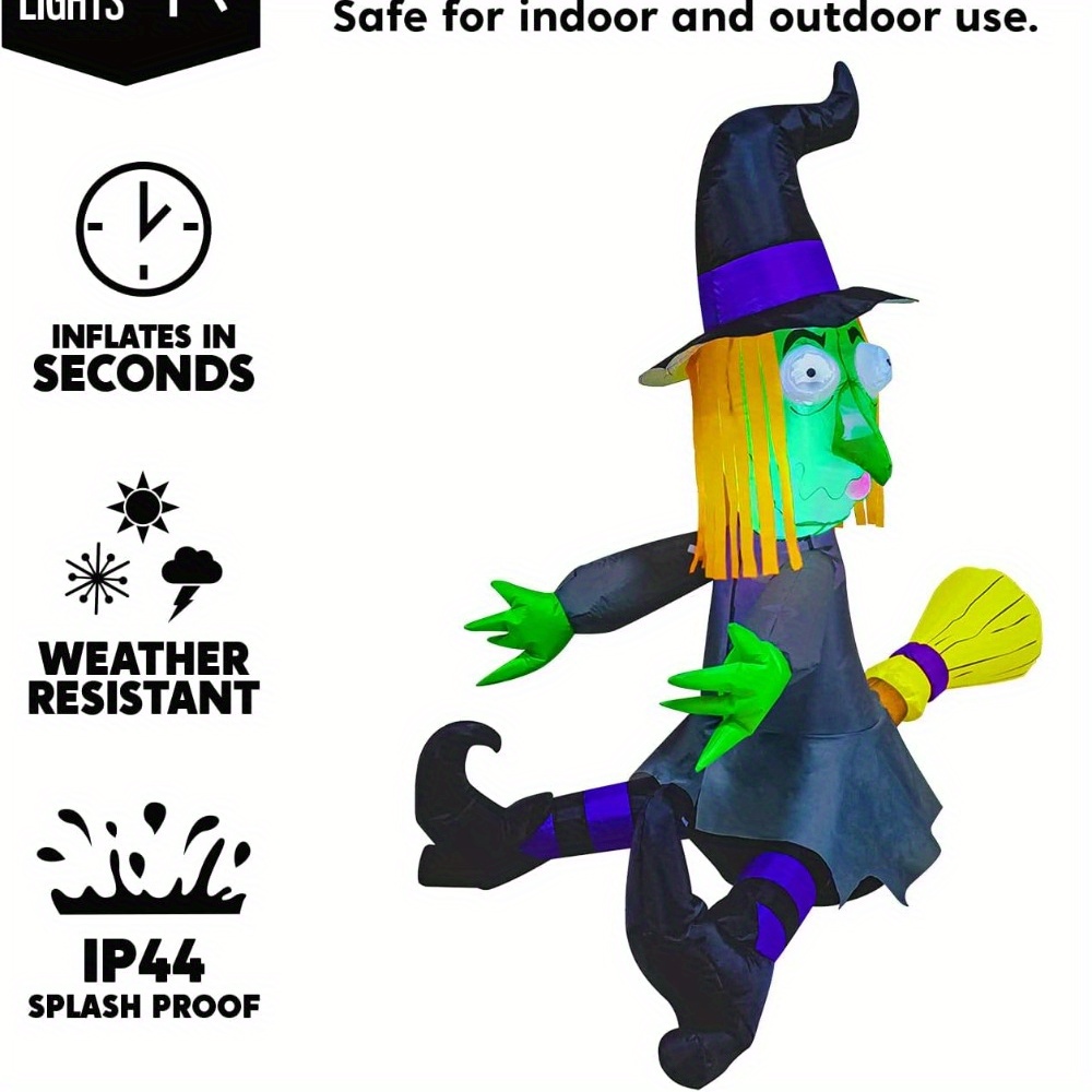 4FT Halloween Inflatable Witch - огляд і ціна Outdoor Lighting Ideas For Party