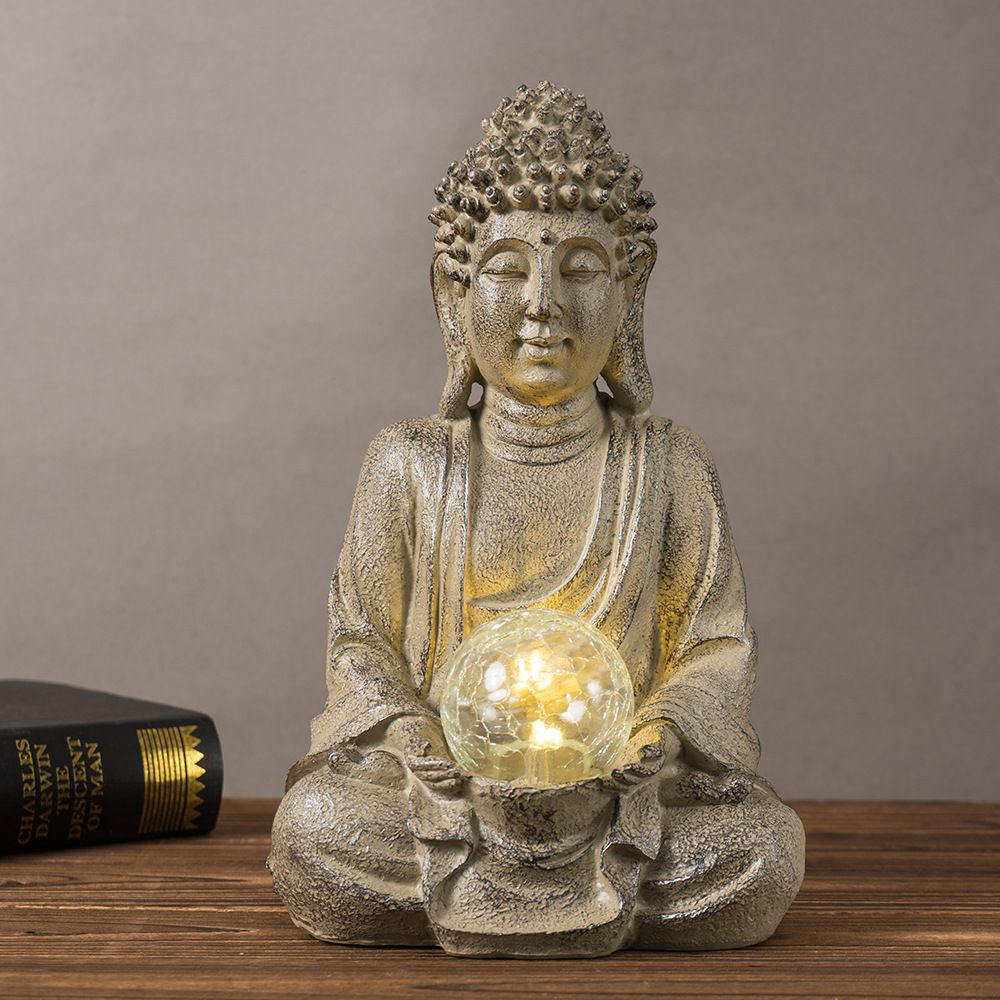 Vilead 27.5cm Resin Buddha Sta - огляд і ціна Outdoor Zen Lighting