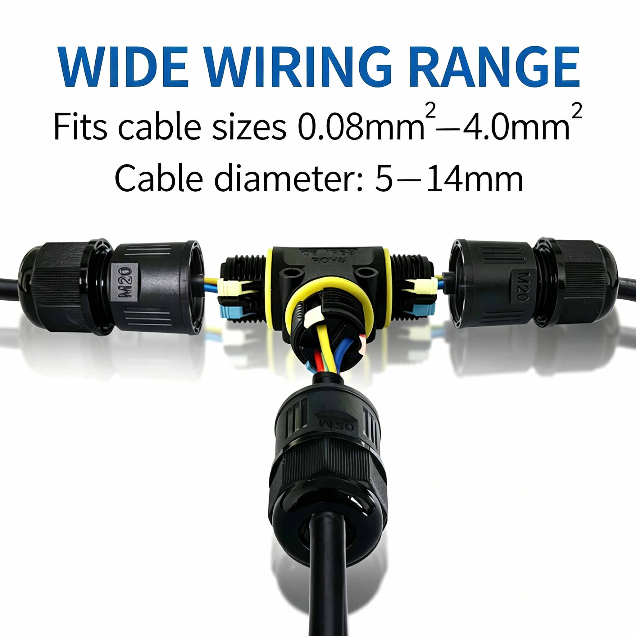 IP68 Waterproof T-Type Cable C - огляд і ціна Outdoor Lighting Connectors
