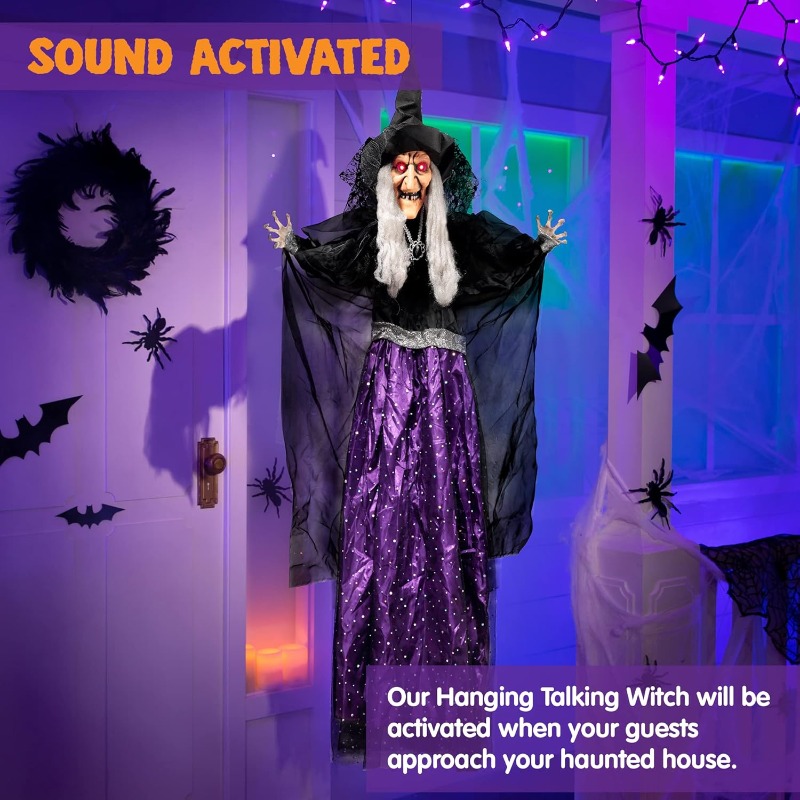 47'' Animated Witch Halloween  - огляд і ціна Outdoor Lighting Ideas For Party