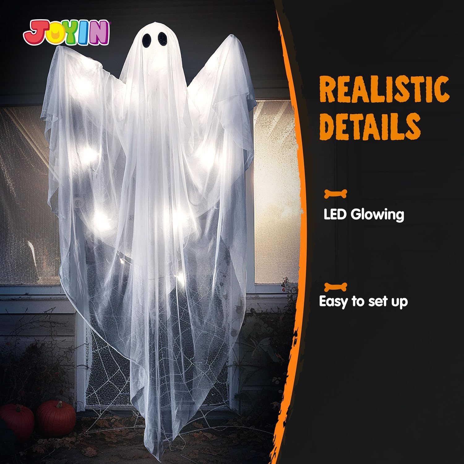 Halloween Hanging Light up Gho - огляд і ціна Outdoor Lighting Ideas For Party