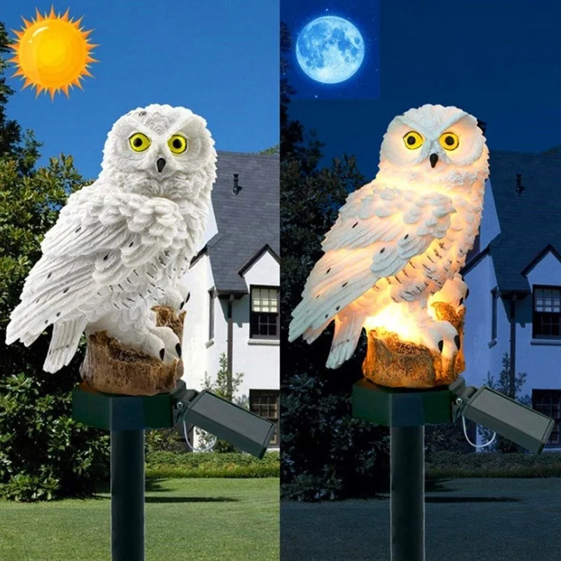 Solar Owl Statue Garden Light  - огляд і ціна Outdoor Lighting Beacon