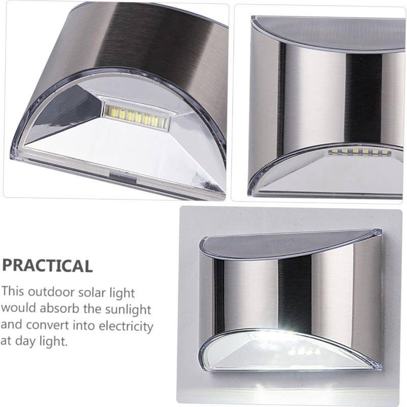 2Pcs Solar Garden Light Stainl - огляд і ціна Outdoor Lighting Up And Down
