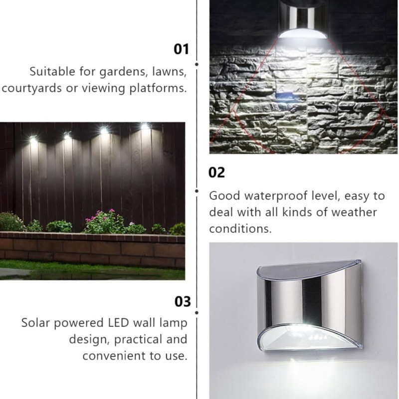 2Pcs Solar Garden Light Stainl - огляд і ціна Outdoor Lighting Up And Down