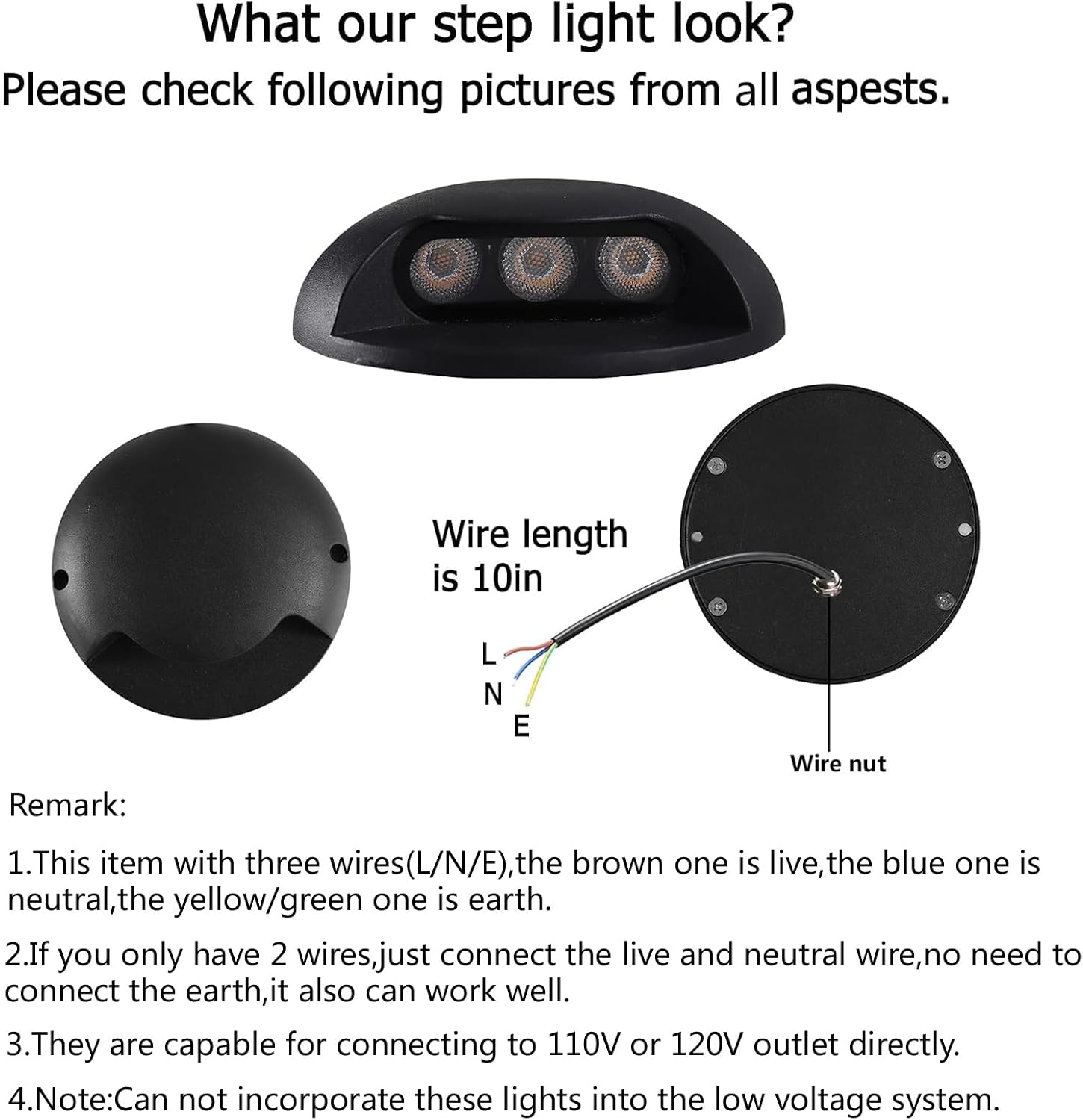 3W Surface Mount Hardwired LED - огляд і ціна Outdoor Lighting Hardwired
