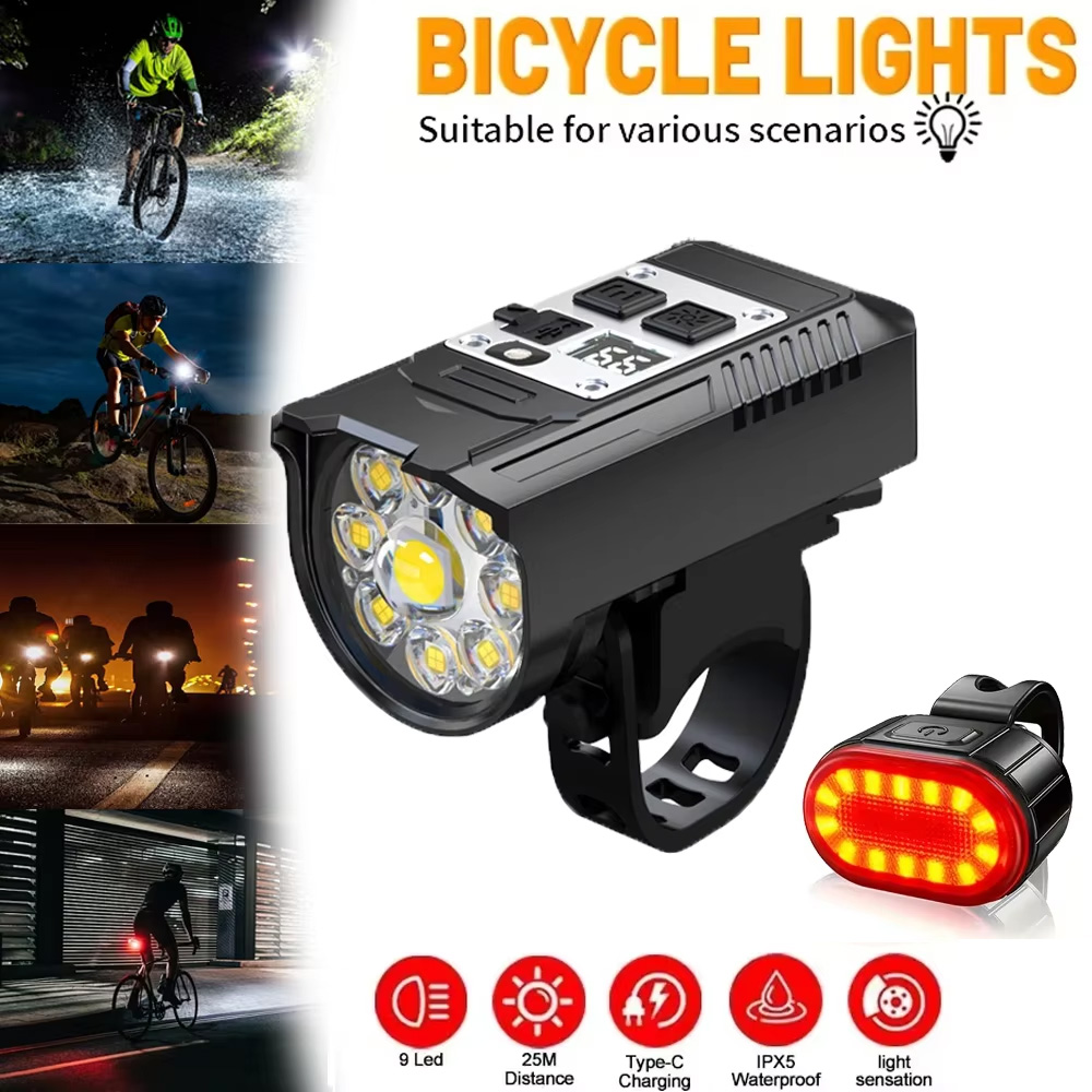 9 LED Bicycle Headlight USB Re - огляд і ціна Outdoor Lighting Ideas For Party