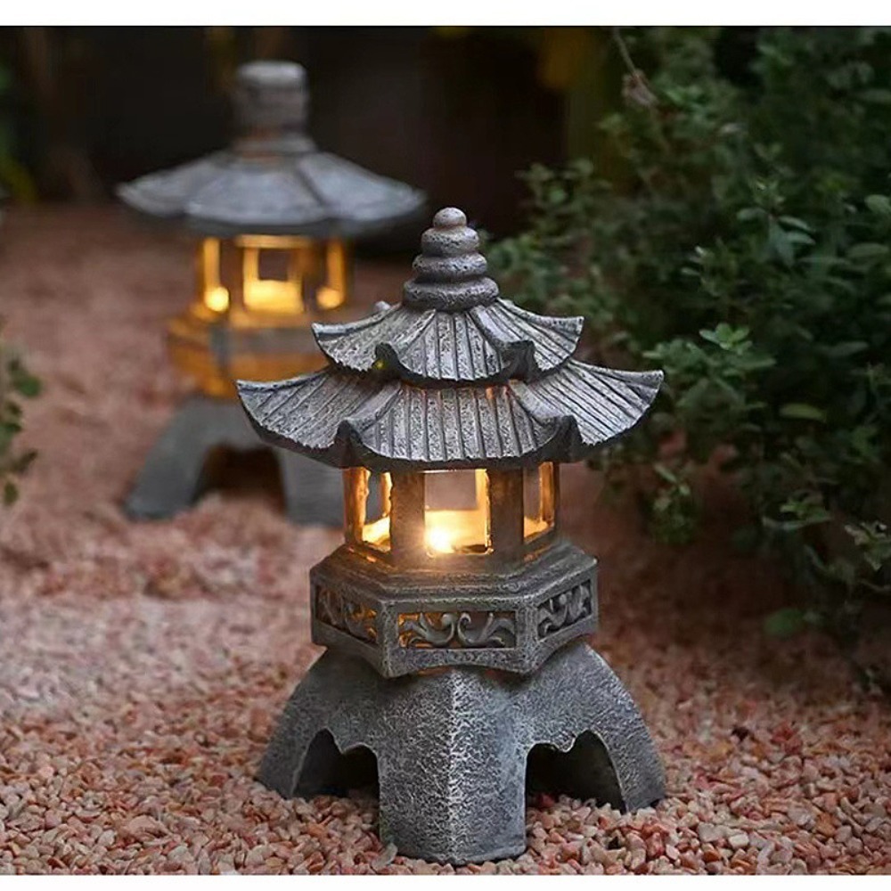 Solar Light Zen Stone Pagoda D - огляд і ціна Outdoor Zen Lighting