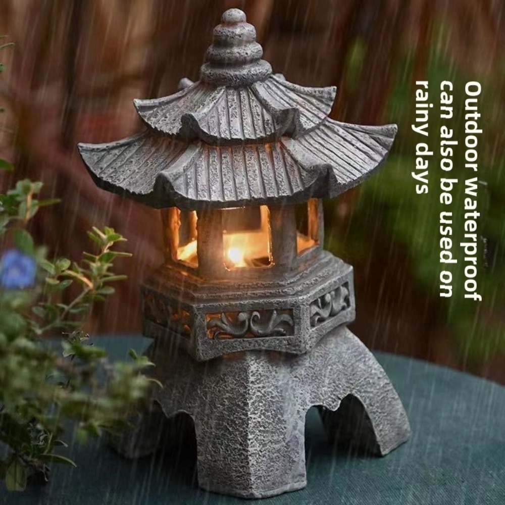 Solar Light Zen Stone Pagoda D - огляд і ціна Outdoor Zen Lighting