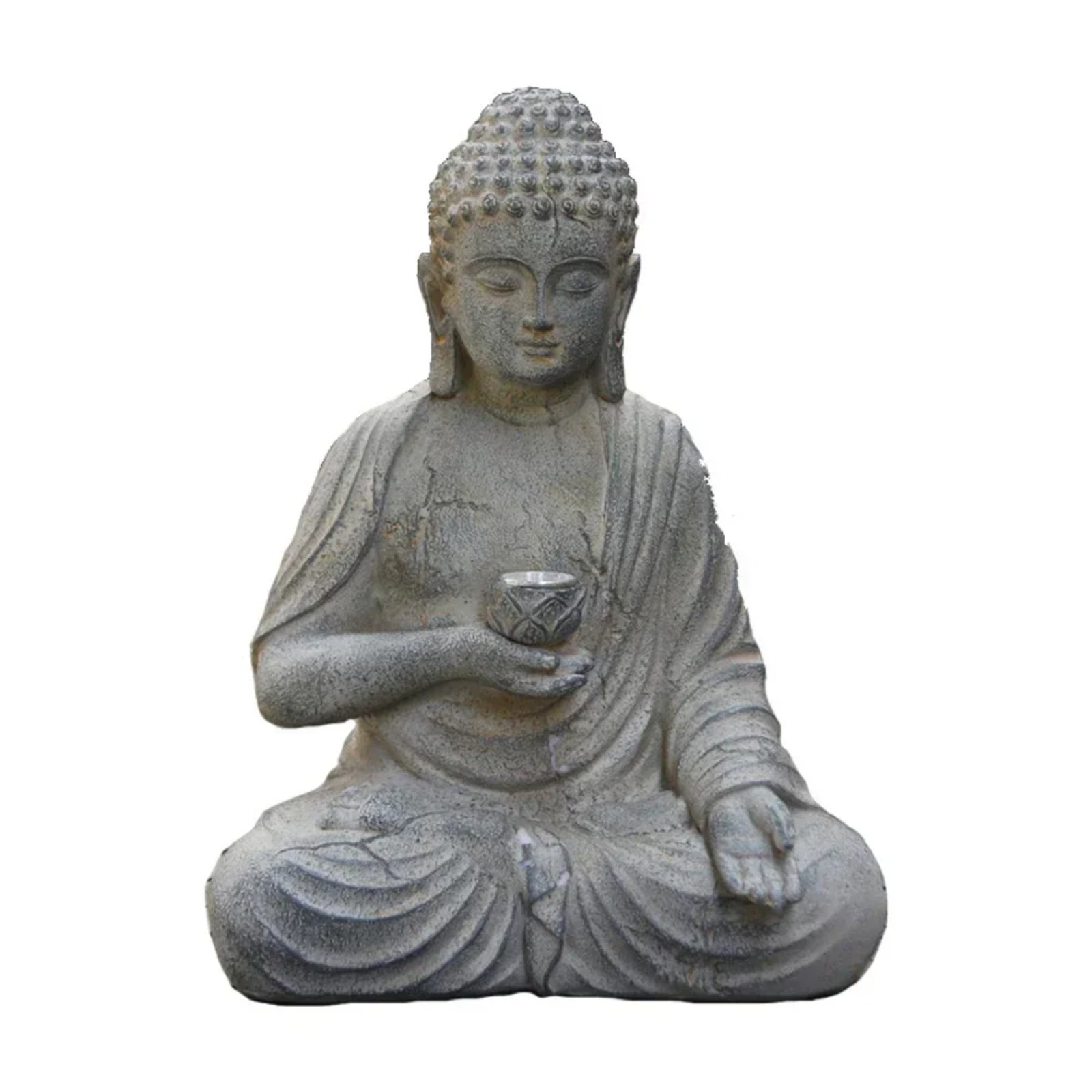Solar Garden Statue Buddha Res - огляд і ціна Outdoor Zen Lighting