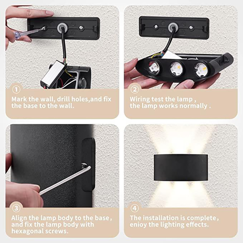 LED Wall Lamp, Outdoor Waterpr - огляд і ціна Outdoor Lighting Hardwired