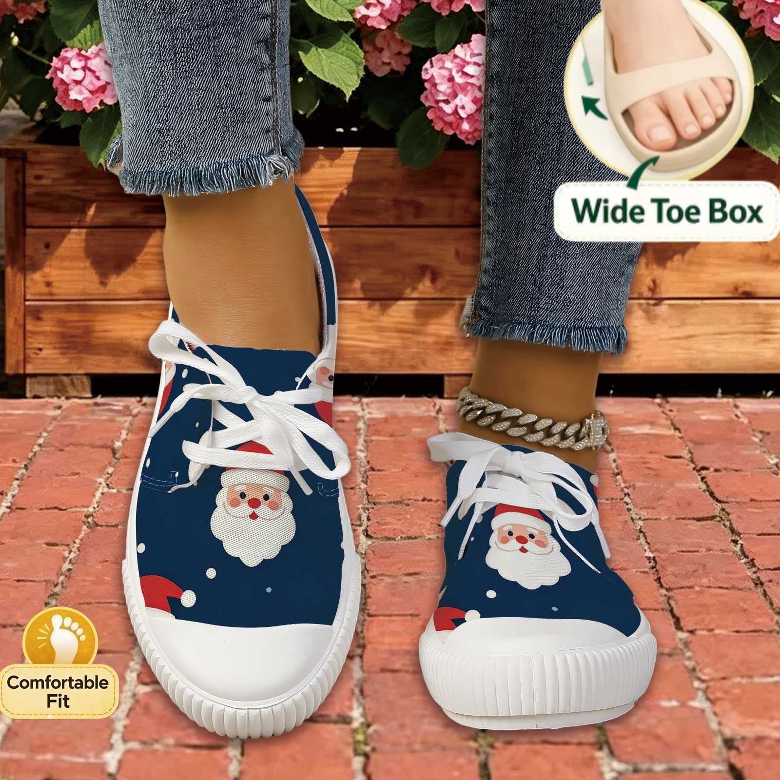 Women Santa Print Lace Up Casu - огляд і ціна Outdoor Lighting Uplight