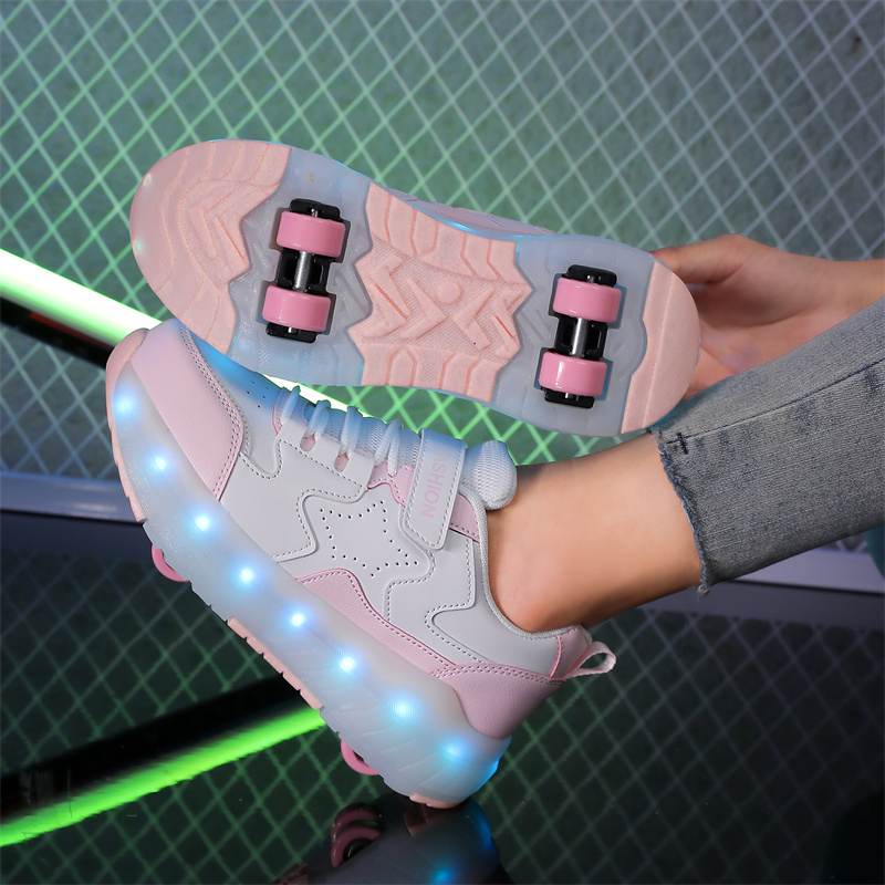 Kid Led Sneakers USB Charging  - огляд і ціна Outdoor Lighting Grid Screen